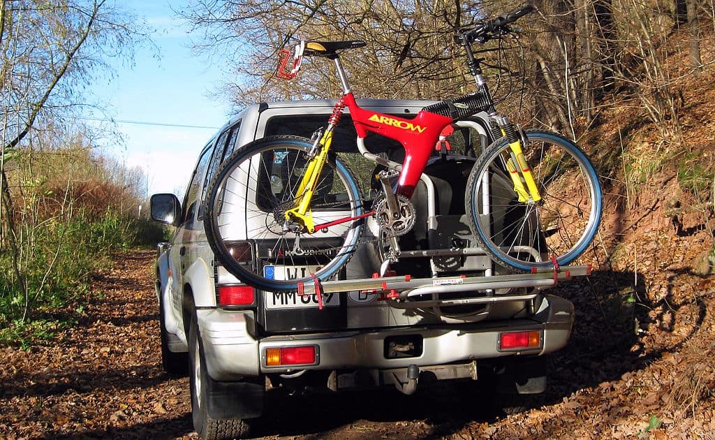 install a hitch-mounted bike rack